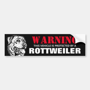 Adesivo Para Carro Protegido por um Rottweiler