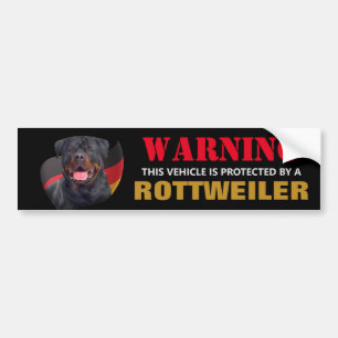 Adesivo Para Carro Protegido por um Rottweiler
