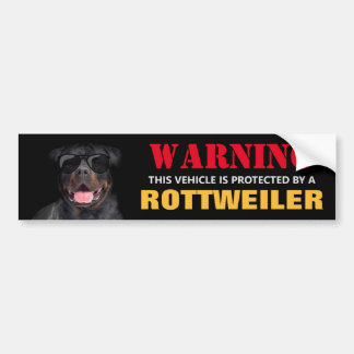 Adesivo Para Carro Protegido por um Rottweiler