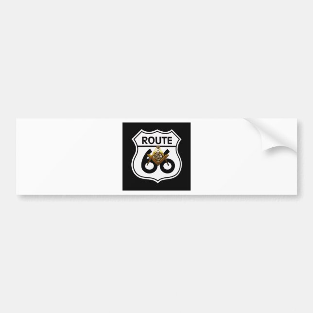 Adesivo Para Carro Protetor maçónico da rota 66 (Frente)