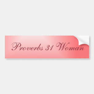 Adesivo Para Carro Proverbos bonito Rosa 31 Mulher
