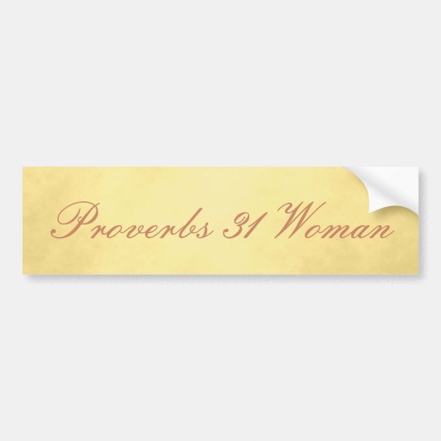 Adesivo Para Carro Proverbs 31 Mulher Dourada (Frente)