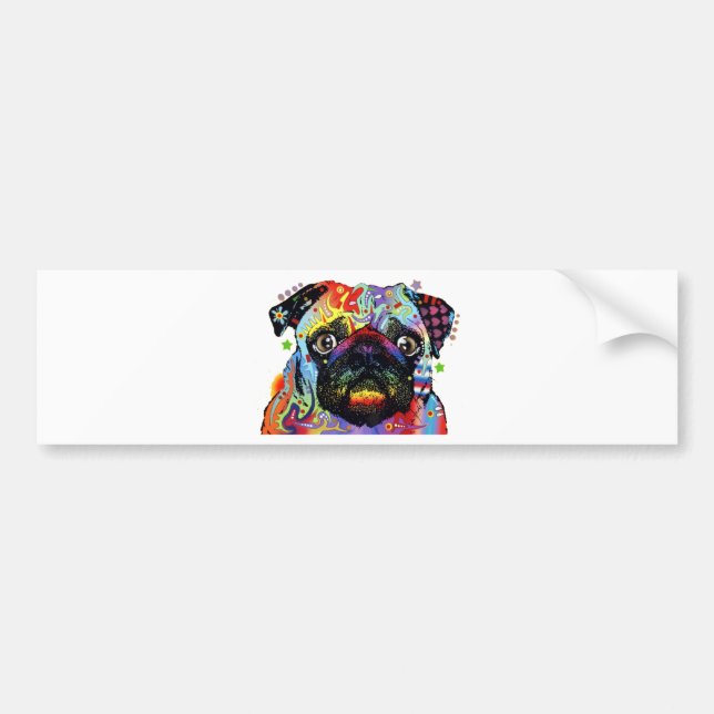 Adesivo Para Carro Pug (Frente)
