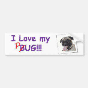 Adesivo Para Carro Pug da jovem corça da VW
