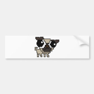 Adesivo Para Carro pug estúpido do pixel