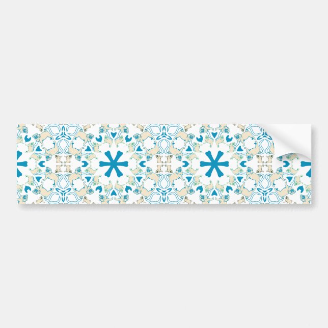 Adesivo Para Carro Pug Modern Pattern / Moptrafster (Frente)