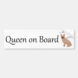 Adesivo Para Carro Pug Queen no Conselho