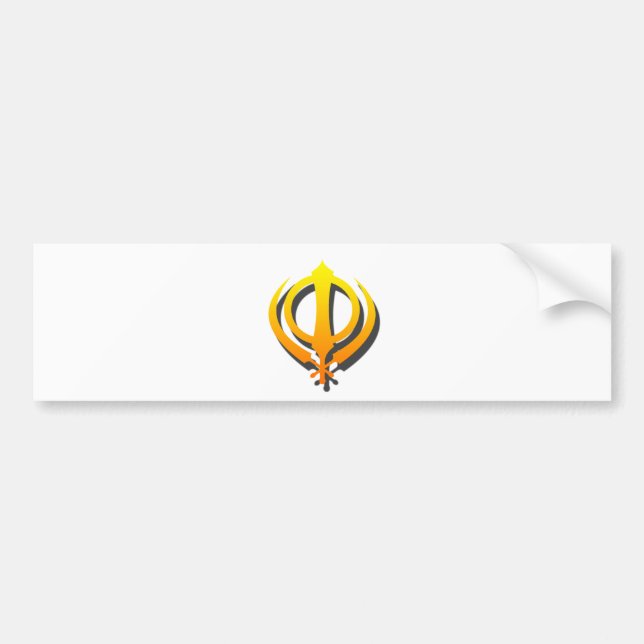 Adesivo Para Carro Punjabi do Sikhism de Khanda Khalsa do sikh (Frente)