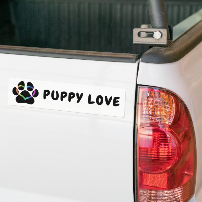 Adesivo Para Carro PUPPY AMOR Black (No caminhão)