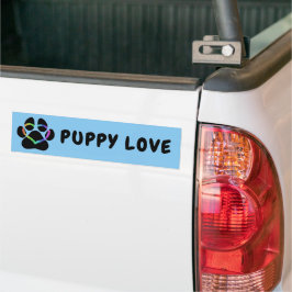 Adesivo Para Carro Puppy Love Rainbow Heart