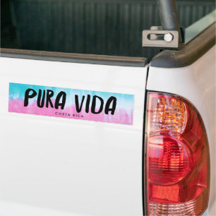 Adesivo Para Carro Pura Vida Tie Dye Costa Rica Bumper Sticker