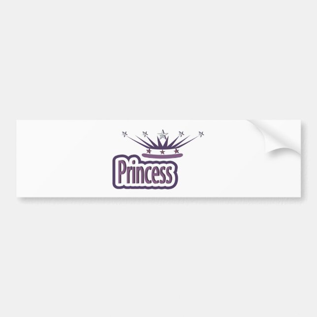 Adesivo Para Carro Purple Princess Crown (Frente)
