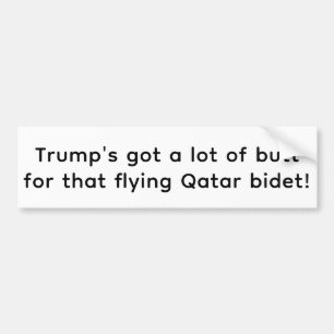 Adesivo Para Carro Qatar Bidê-Bunda Trump Hankamer Artjunkhaus Delici