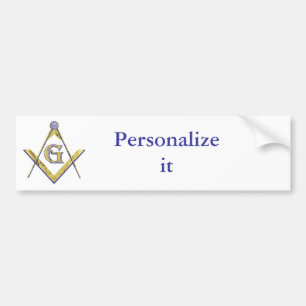 ADESIVO PARA CARRO QUADRADO PERSONALIZADO E COMPASSOS MAÇÓNICOS