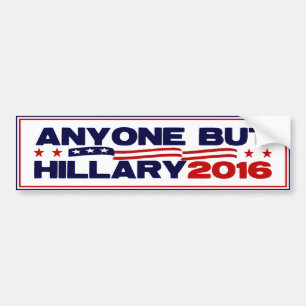 Adesivo Para Carro Qualquer um mas Hillary 2016