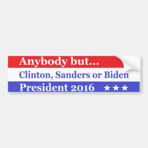 Adesivo Para Carro Qualquer um mas Hillary, biden, máquinas de lixar
