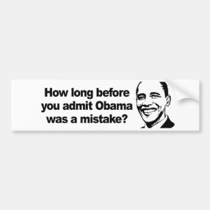 Adesivo Para Carro QUANTO TEMPO ANTES QUE VOCÊ ADMITIR Obama era um