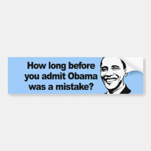 Adesivo Para Carro QUANTO TEMPO ANTES QUE VOCÊ ADMITIR Obama era um