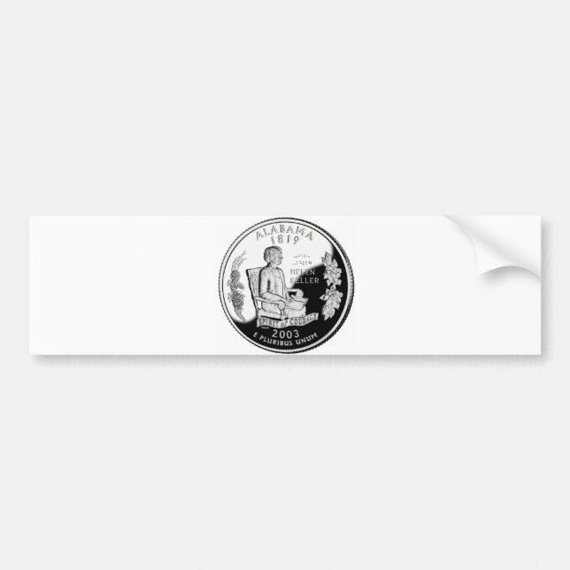 Adesivo Para Carro Quarto do estado de Alabama (Frente)