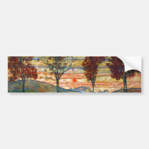 Adesivo Para Carro Quatro Árvores (Landscape Art) (por Egon Schiele)