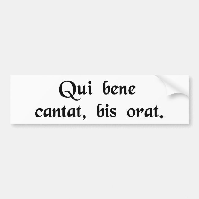 Adesivo Para Carro Que canta bem, prays duas vezes (Frente)