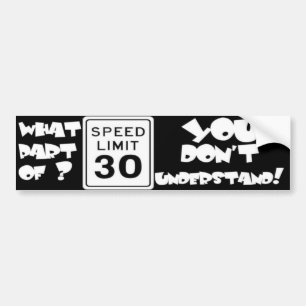 Adesivo Para Carro Que parte ou 30 mph você não compreende