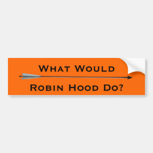 Adesivo Para Carro Que Robin Hood faria? Autocolante no vidro
