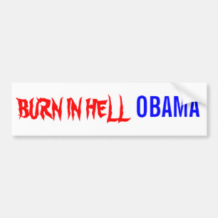 ADESIVO PARA CARRO QUEIMADURA NO INFERNO, OBAMA