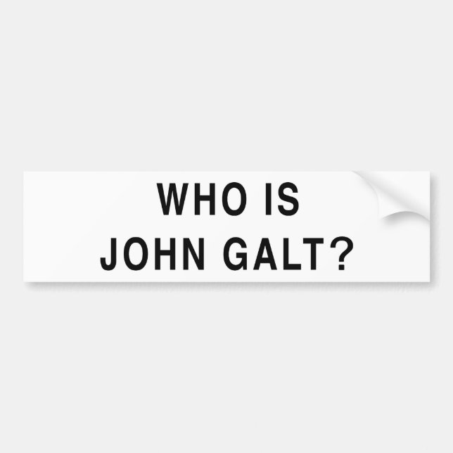 Adesivo Para Carro Quem é John Galt? (Frente)