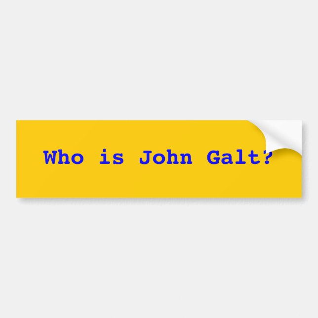 Adesivo Para Carro Quem é John Galt? (Frente)
