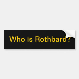 Adesivo Para Carro Quem é Rothbard?