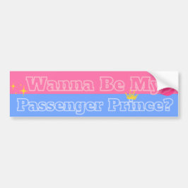 Adesivo Para Carro Quer Ser Minha Princesa Passageira