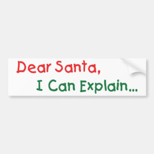 Adesivo Para Carro Querido Papai Noel, Posso Explicar - Carta Diverti