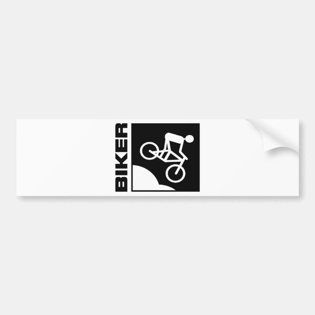 Adesivo Para Carro radfahrer biker bike mountainbike mtb downhill (Frente)