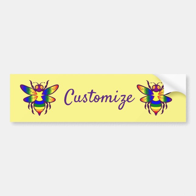Adesivo Para Carro Rainbow Bee Thunder_Cove (Frente)