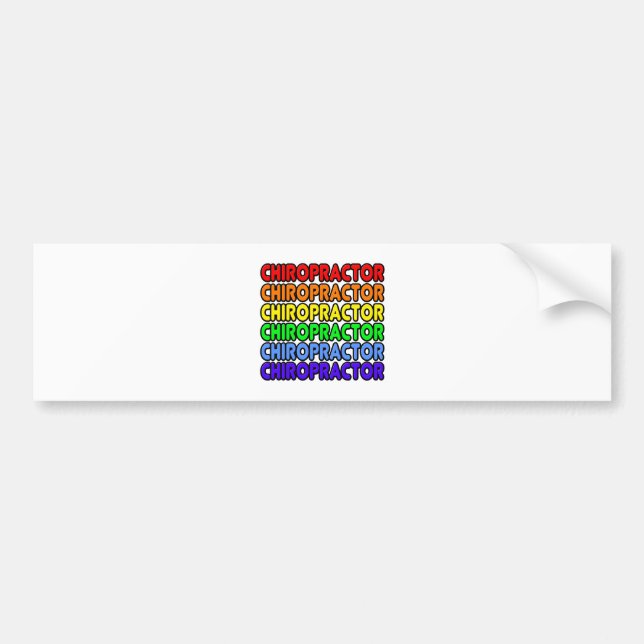 Adesivo Para Carro Rainbow Chiropractor (Frente)