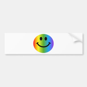 Adesivo Para Carro Rainbow Happy Face