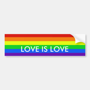 Adesivo Para Carro Rainbow Love é Love Orgulho gay LGBTQ Cute