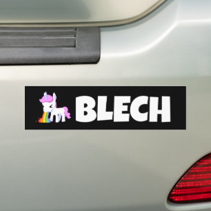 ADESIVO PARA CARRO RAINBOW VOMIT UNICORN FUNNY BUMPER STICKERS