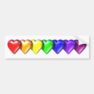 Adesivo Para Carro RainbowHearts