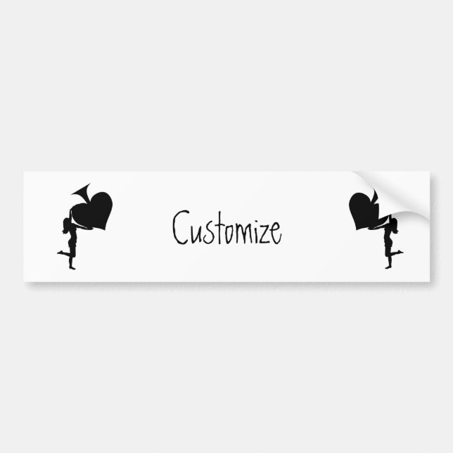 Adesivo Para Carro Rainha das Espadas Segurando o Trovão Ace Negro (Frente)