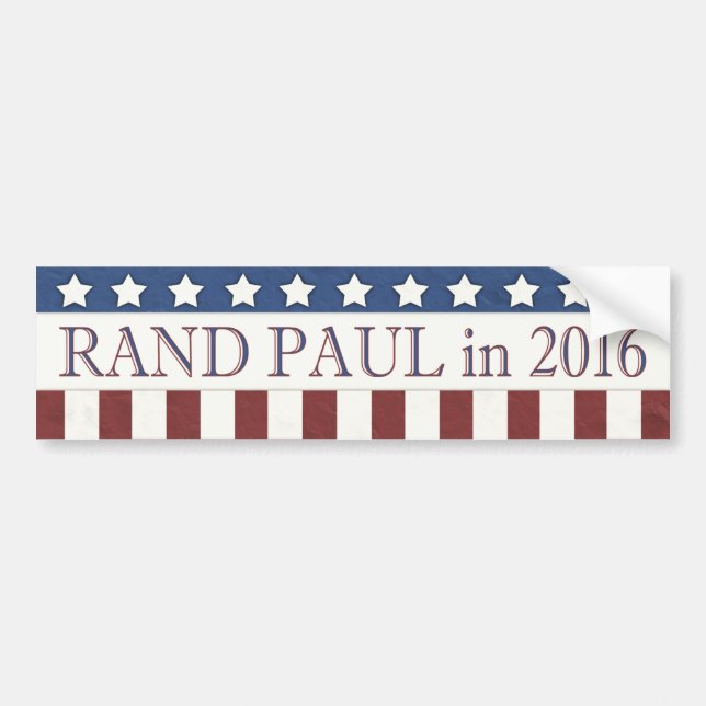 Adesivo Para Carro Rand Paul 2016 Stars and Stripes (Frente)
