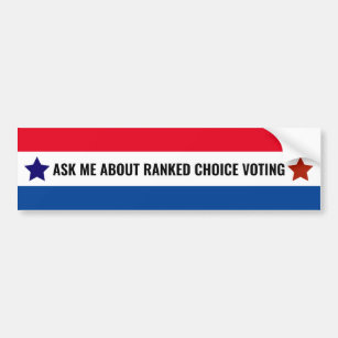 Adesivo Para Carro Ranked Choice Voting Vote Political RCV  