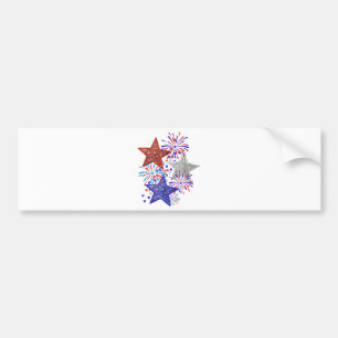 Adesivo Para Carro Rapariga 4 de julho Mulheres Vermelhas White Blue 