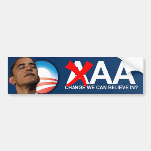 Adesivo Para Carro Rating de crédito do AA de Obama