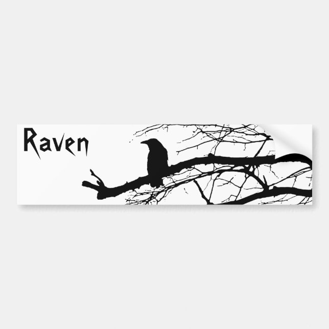 Adesivo Para Carro Raven na árvore (Frente)