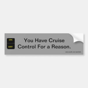 Adesivo Para Carro Razão para o cruise control
