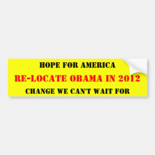 ADESIVO PARA CARRO RE-LOCALIZE OBAMA 2012