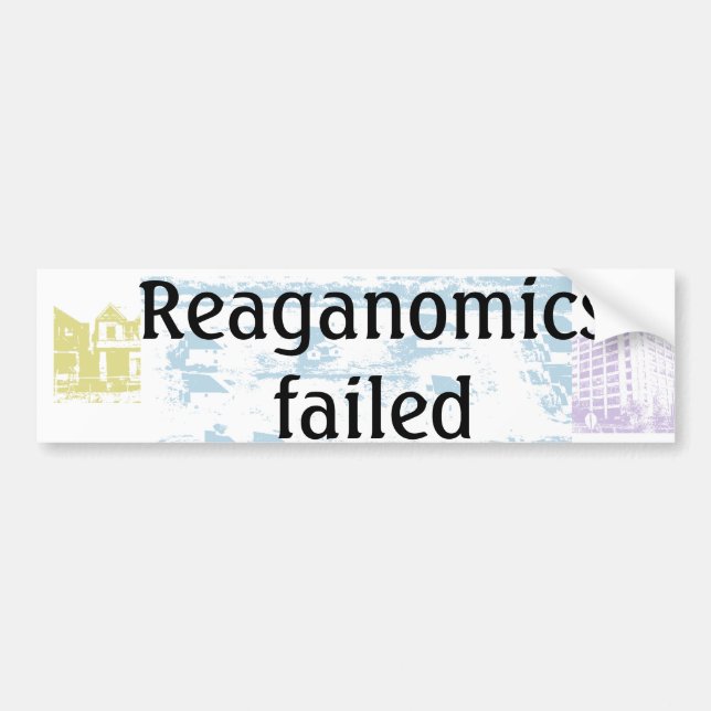 Adesivo Para Carro Reaganomics falhou (Frente)