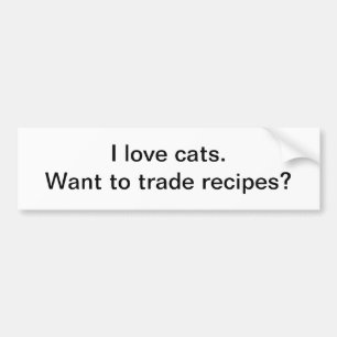 Adesivo Para Carro Receitas de comércio do gato - autocolante no